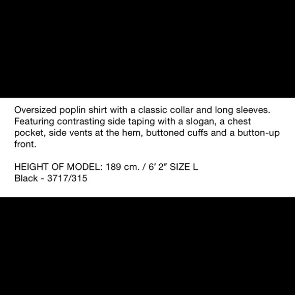 Zara Oversized Poplin Shirt With Slogan Taping - Picture 6 of 7